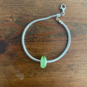 Chamilia Apple Green Glass Swirl Charm